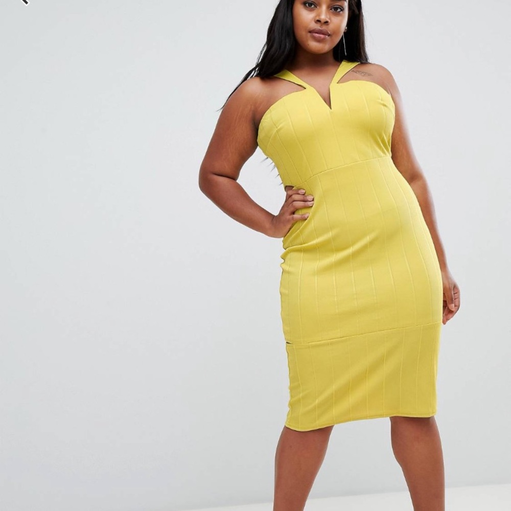 ASOS curve Bandage Cut out MIDI Dress